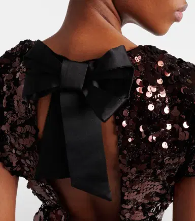 Ganni Bow-detail sequined open-back top | Thumbnail 6