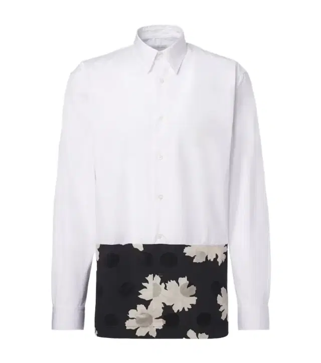 Dries Van Noten Paneled cotton poplin shirt