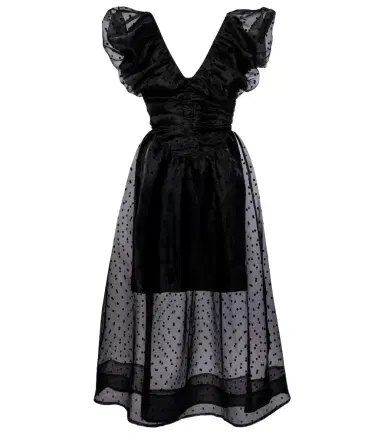 Ganni Polka-dot organza midi dress | Thumbnail 1