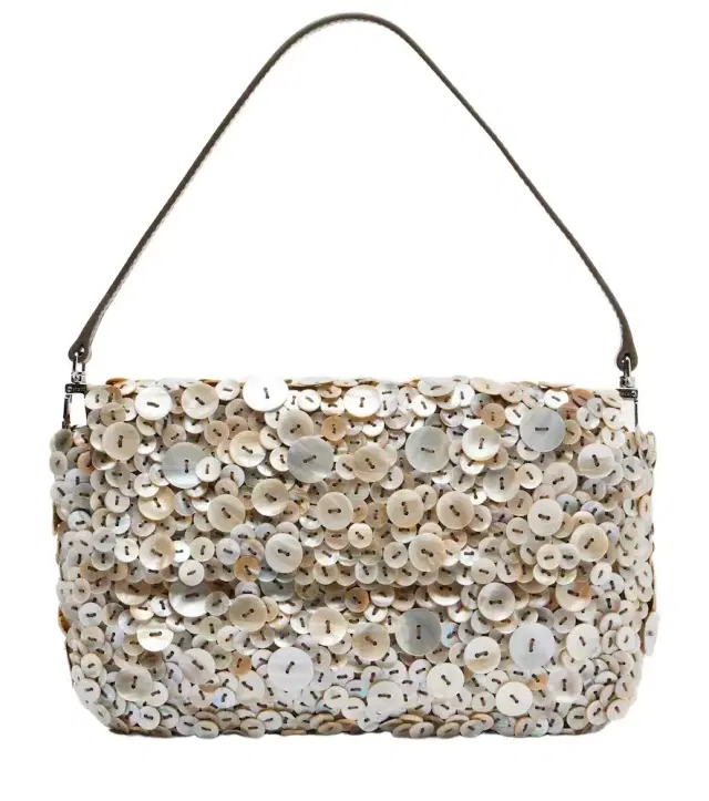 Timmy button-embellished shoulder bag