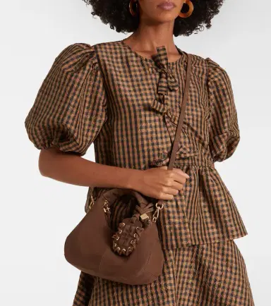 Ganni Suede top-handle bag | Thumbnail 4 Ganni Suede top-handle bag | Thumbnail 4