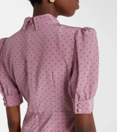 Alessandra Rich Polka-dot silk midi dress | Thumbnail 2