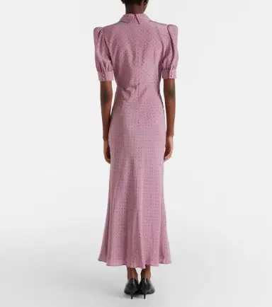 Alessandra Rich Polka-dot silk midi dress | Thumbnail 5