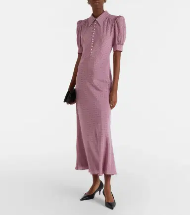 Alessandra Rich Polka-dot silk midi dress | Thumbnail 6