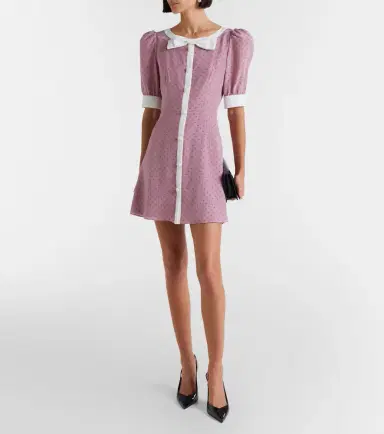 Alessandra Rich Bow-detail polka-dot silk minidress | Thumbnail 2
