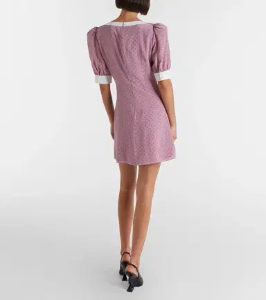Alessandra Rich Bow-detail polka-dot silk minidress | Thumbnail 3