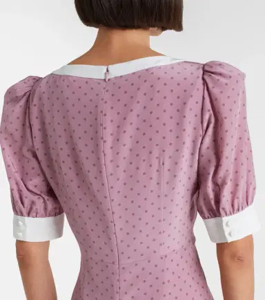 Alessandra Rich Bow-detail polka-dot silk minidress | Thumbnail 4