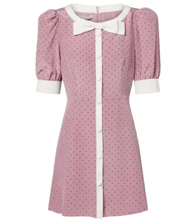 Alessandra Rich Bow-detail polka-dot silk minidress | Thumbnail 1