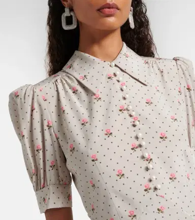 Alessandra Rich Floral polka-dot silk maxi dress | Thumbnail 3