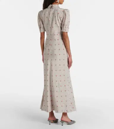 Alessandra Rich Floral polka-dot silk maxi dress | Thumbnail 6