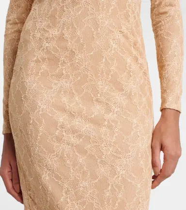 Alessandra Rich Ruffled lace midi dress | Thumbnail 2