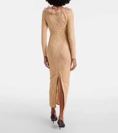 Alessandra Rich Ruffled lace midi dress | Thumbnail 5