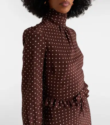 Alessandra Rich Polka-dot midi dress | Thumbnail 7