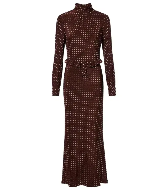 Alessandra Rich Polka-dot midi dress