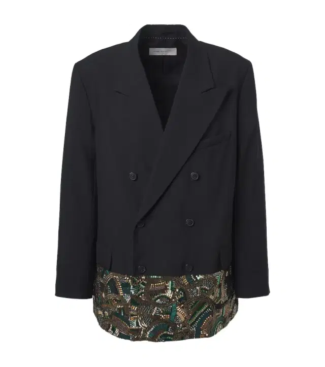 Dries Van Noten Embellished double-breasted wool blazer
