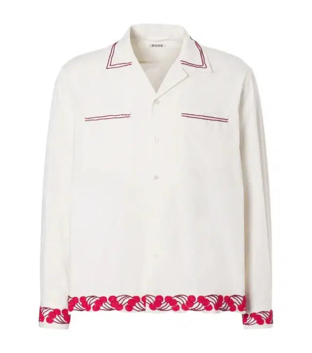 Cherry Lane beaded cotton poplin shirt
