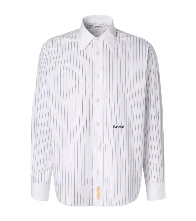 Pinstripe cotton poplin shirt