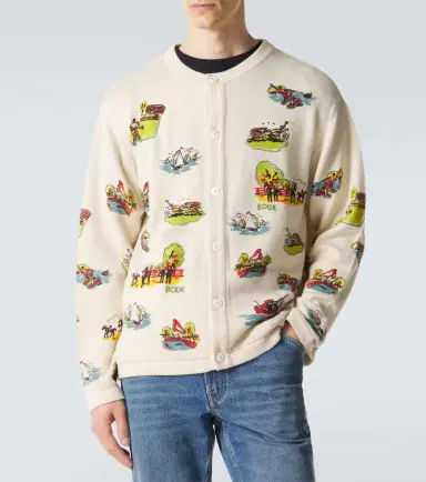 BODE Beaded Camp wool and cotton cardigan | Thumbnail 3