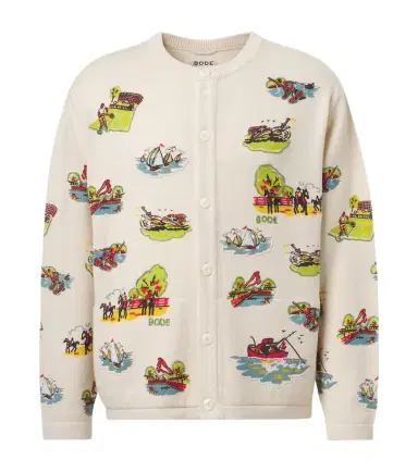 BODE Beaded Camp wool and cotton cardigan | Thumbnail 1