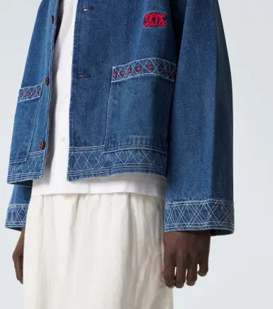 Bode Embroidered wool and cotton denim jacket | Thumbnail 5 Bode Embroidered wool and cotton denim jacket | Thumbnail 5