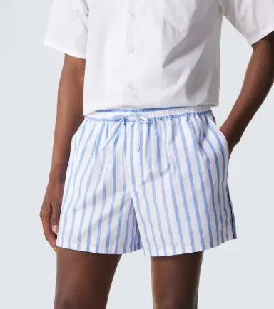 Dolce & Gabbana Striped cotton and silk poplin shorts | Thumbnail 2