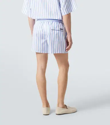 Dolce & Gabbana Striped cotton and silk poplin shorts | Thumbnail 4
