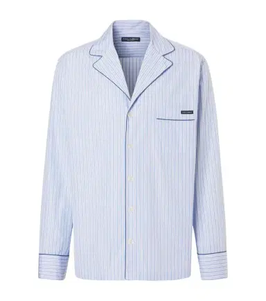 Dolce & Gabbana Striped cotton and silk poplin pajama shirt | Thumbnail 1 Dolce & Gabbana Striped cotton and silk poplin pajama shirt | Thumbnail 1