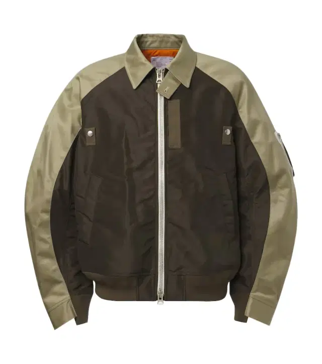 Cotton chino and twill blouson jacket
