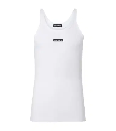 Dolce & Gabbana Ribbed-knit cotton tank top | Thumbnail 1