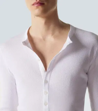 Dolce & Gabbana Ribbed-knit cotton Henley shirt | Thumbnail 5