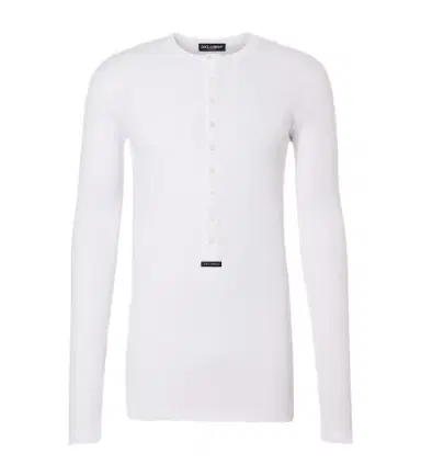 Dolce & Gabbana Ribbed-knit cotton Henley shirt | Thumbnail 1