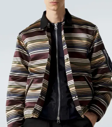 Sacai Striped blouson jacket | Thumbnail 3