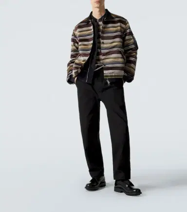 Sacai Striped blouson jacket | Thumbnail 4