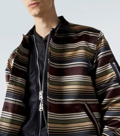 Sacai Striped blouson jacket | Thumbnail 7