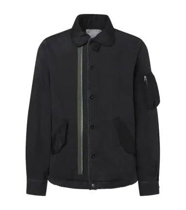 Sacai Twill-trimmed denim blouson jacket | Thumbnail 1