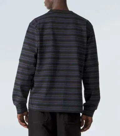 Sacai Striped cotton T-shirt | Thumbnail 2