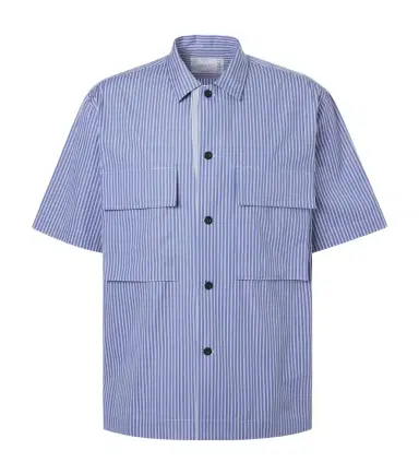 Sacai Striped cotton poplin shirt | Thumbnail 1 Sacai Striped cotton poplin shirt | Thumbnail 1