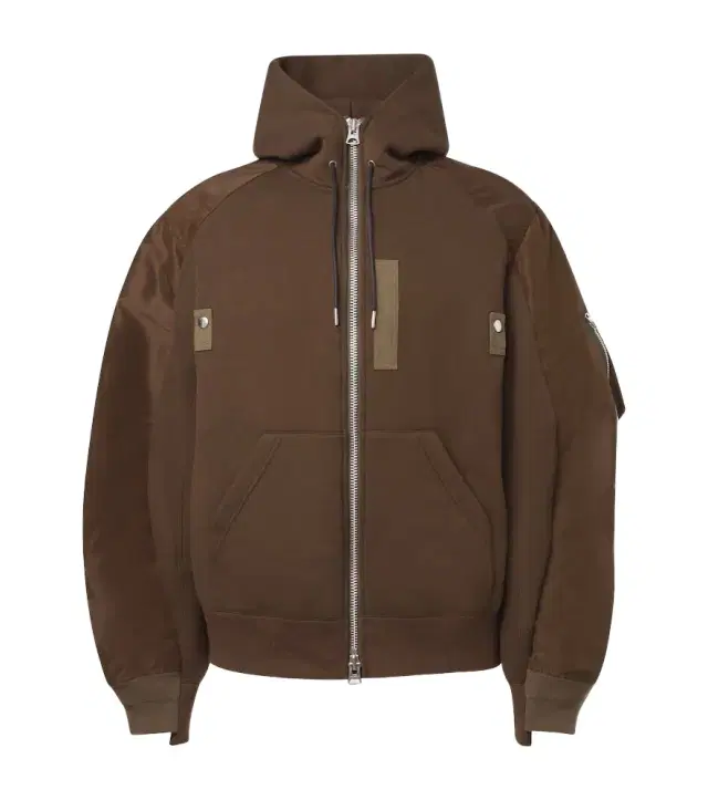 Sacai Cotton-blend and twill hoodie