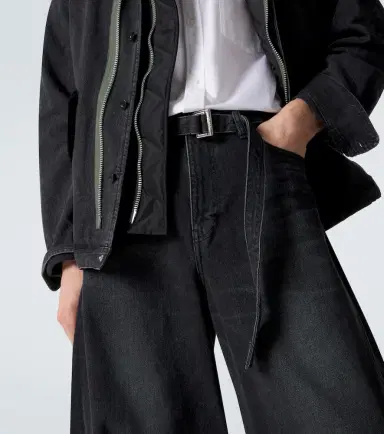 Sacai Belted barrel-leg jeans | Thumbnail 3 Sacai Belted barrel-leg jeans | Thumbnail 3