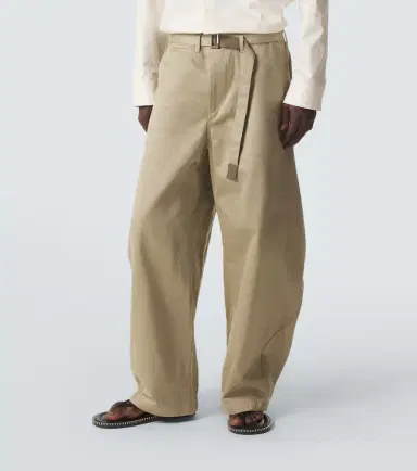 Sacai Cotton chino barrel-leg pants | Thumbnail 3