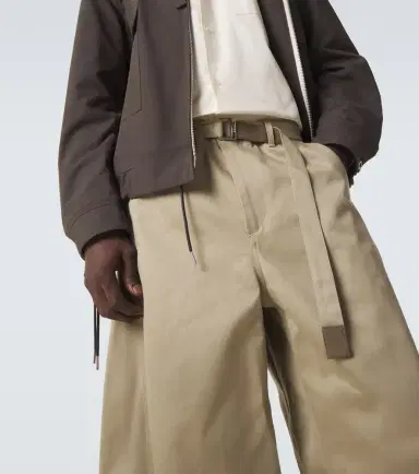 Sacai Cotton chino barrel-leg pants | Thumbnail 4