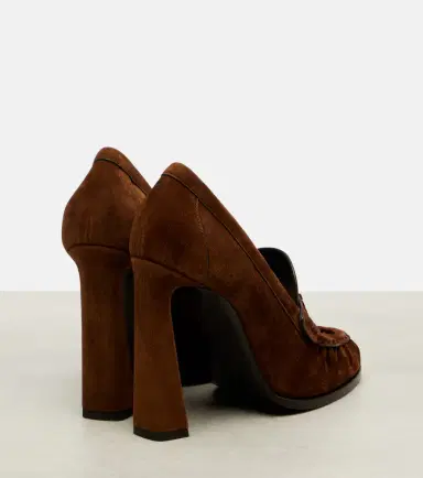 Saint Laurent Le Loafer 110 suede loafer pumps | Thumbnail 2