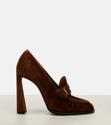 Saint Laurent Le Loafer 110 suede loafer pumps | Thumbnail 3