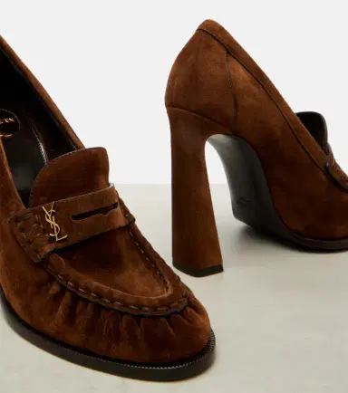 Saint Laurent Le Loafer 110 suede loafer pumps | Thumbnail 4