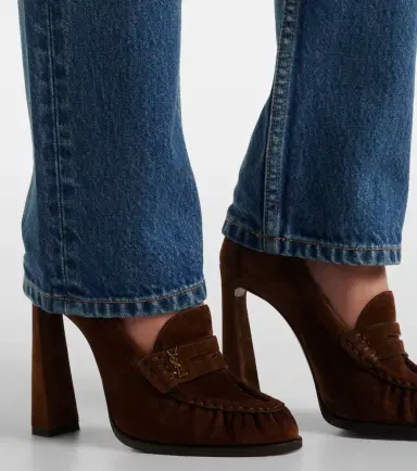 Saint Laurent Le Loafer 110 suede loafer pumps | Thumbnail 5