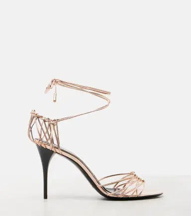 Saint Laurent Babylone 90 metallic leather sandals | Thumbnail 2 Saint Laurent Babylone 90 metallic leather sandals | Thumbnail 2