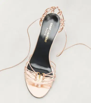 Saint Laurent Babylone 90 metallic leather sandals | Thumbnail 4 Saint Laurent Babylone 90 metallic leather sandals | Thumbnail 4