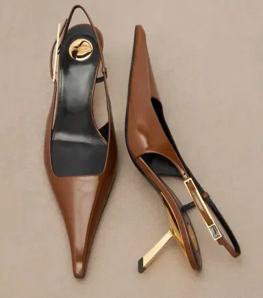 Saint Laurent Lee leather slingback pumps | Thumbnail 3 Saint Laurent Lee leather slingback pumps | Thumbnail 3