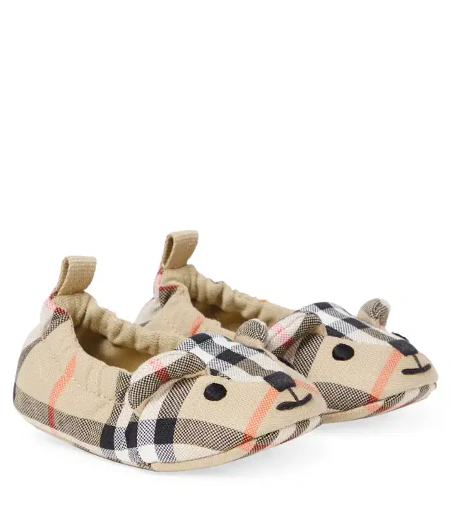 Burberry Kids Baby Burberry Check canvas slip-on shoes