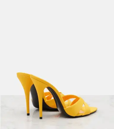 Saint Laurent Kirat crêpe satin mules | Thumbnail 2